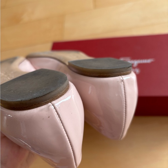 Salvatore Ferragamo Varina Patent Leather Ballet Flats - Pale Pink - Picture 10 of 12